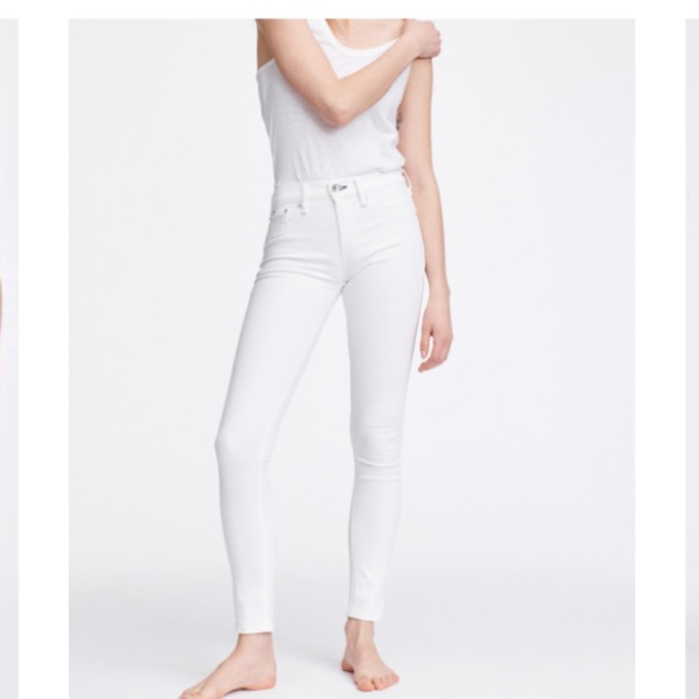 NEW Rag & Bone White High Rise Jeans Size 23
